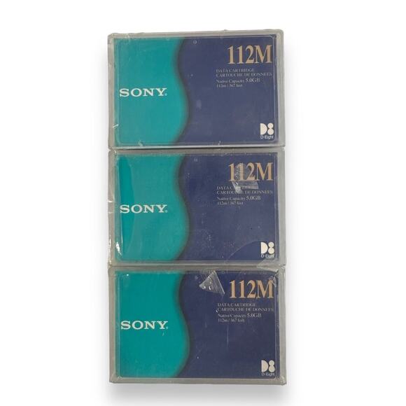 SONY Data Tape Cartridges QG112M 5.0GB 112M New Factory Sealed Lot of 3 - Picture 6 of 8